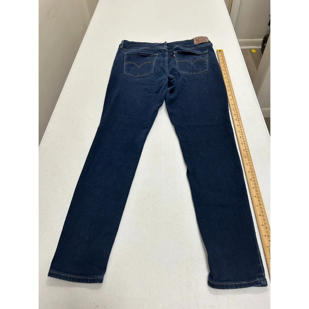 Levis 720 High Rise Super Skinny Jeans Dark Wash Indigo Womens 32 Stretch‎ 4864